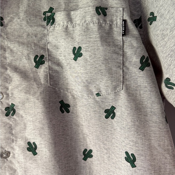 Molokai Surf Co. Gray Cactus Button Down - Size XXL - Picture 3 of 6